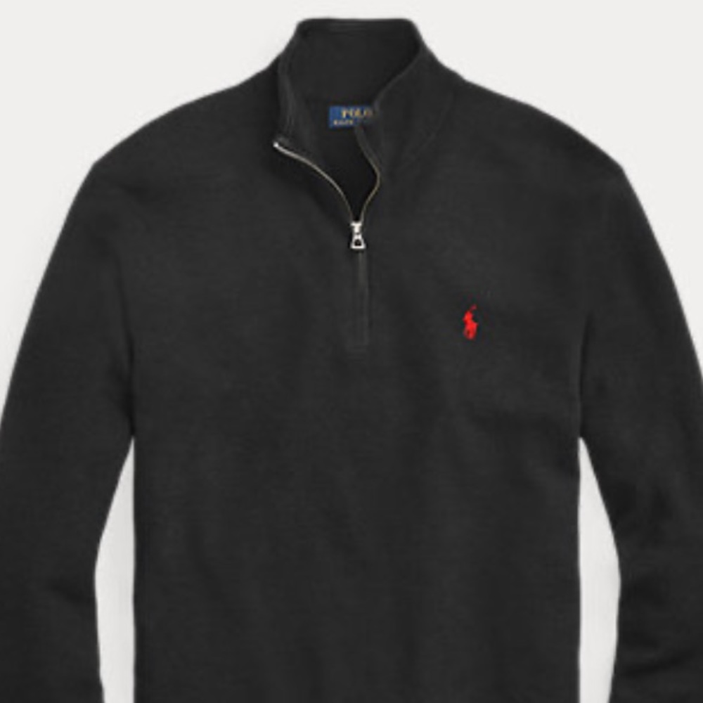 Polo Mens Quarter Zip Sweater